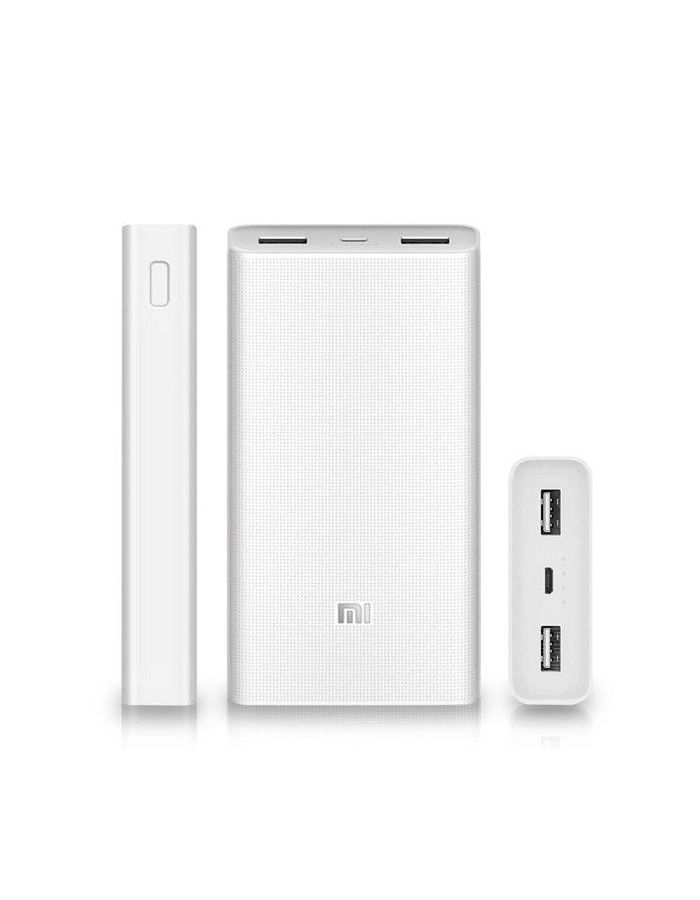 Внешний аккумулятор Xiaomi Mi Power Bank 3 Type-C 20000mAh White внешний аккумулятор zmi power bank 10000 mah 2х2 way type c 50w hdmi port usb hub function qb816 серый