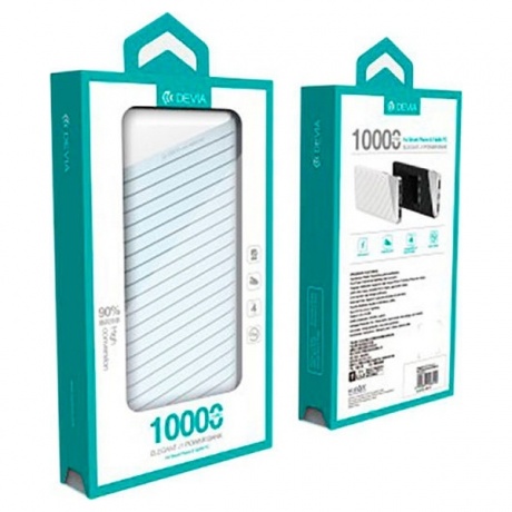Внешний аккумулятор Devia Elegant J1 Business 10000mah - White - фото 3