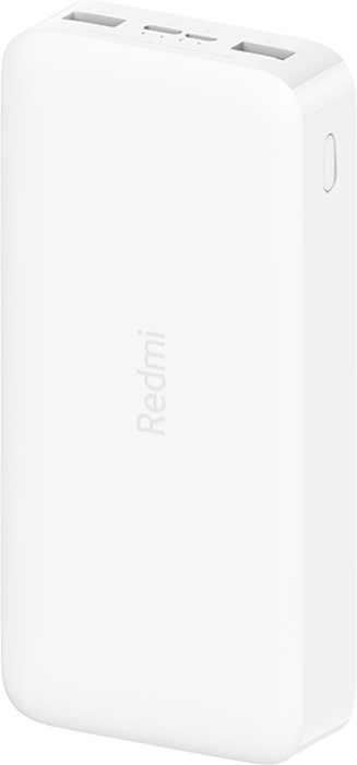 Внешний аккумулятор Xiaomi Redmi Power Bank 20000 mAh (White) адаптер блок питания 65w usb type c 20v 15v 12v 9v 5v отд шнур черный для ноутбука acer asus dell hp lenovo xiaomi и др