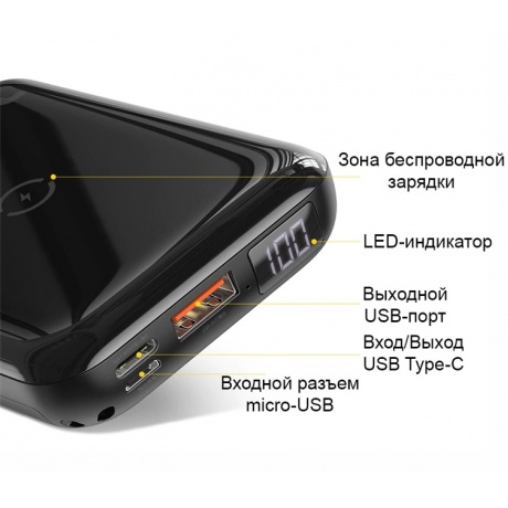 Внешний аккумулятор Baseus Mini S Bracket 10W Wireless Charger 10000mAh (PPXFF10W-01) Black - фото 13