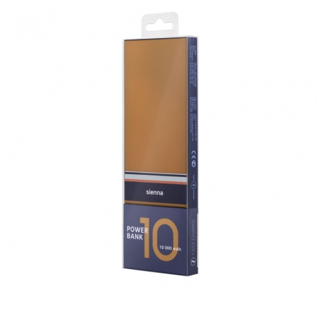 Внешний аккумулятор Rombica NEO ARIA Wireless Sienna 12 000 мАч Qi Soft-Touch PD QCharge Type-C охра/синий - фото 4