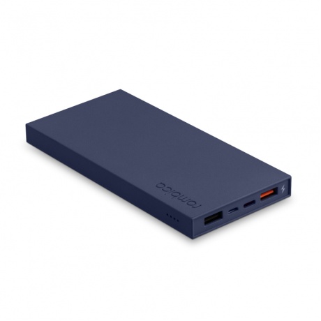 Внешний аккумулятор Rombica NEO ARIA Wireless Maroon 12 000 мАч Qi Soft-touch PD QCharge Type-C бордовый/синий - фото 2