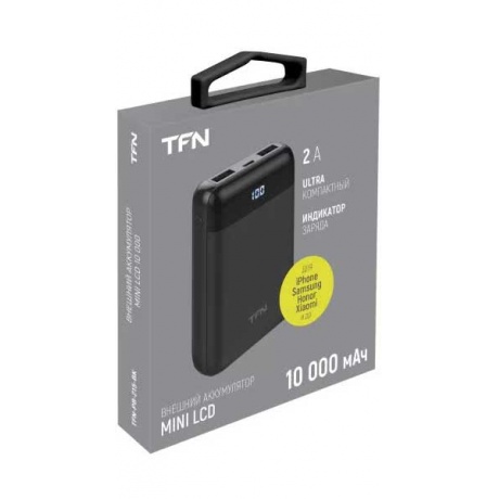 Внешний аккумулятор TFN 10000mAh Mini LCD black - фото 3