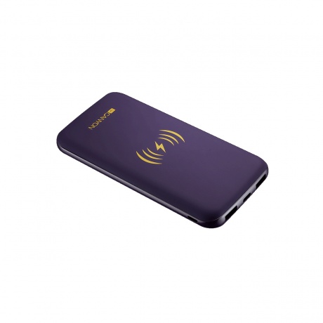 Внешний аккумулятор CANYON 8000mAh с беспрводной зарядкой purple (OSCNSTPBW8P) - фото 2