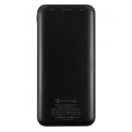 Внешний аккумулятор mObility Power Bank mt-14 10000mAh Black (УТ000018206) - фото 2