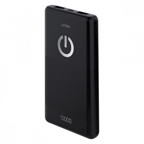 Внешний аккумулятор Perfeo Powerbank 10000mAh (PF_B4296) Black - фото 1