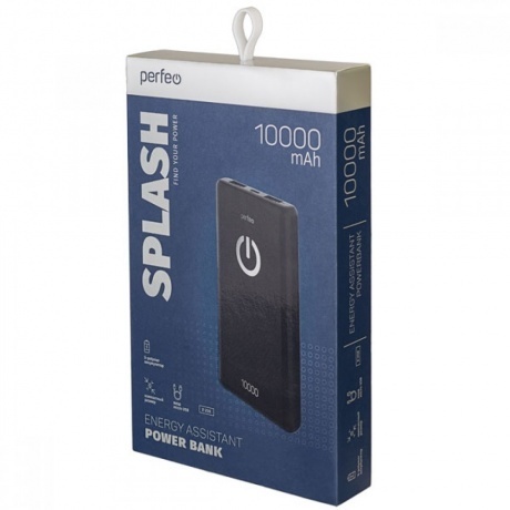 Внешний аккумулятор Perfeo Powerbank 10000mAh (PF_B4296) Black - фото 2
