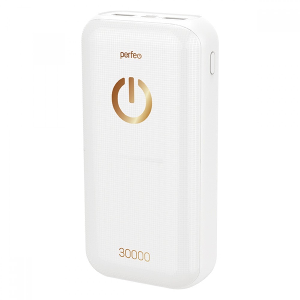 Внешний аккумулятор Perfeo Powerbank 30000mAh (PF_B4301) White внешний аккумулятор perfeo splash 30000mah white pf b4301