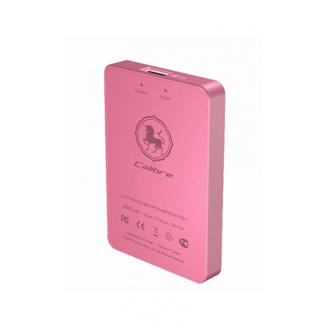 Внешний аккумулятор Calibre Ultra'Go Nano Pink - фото 5
