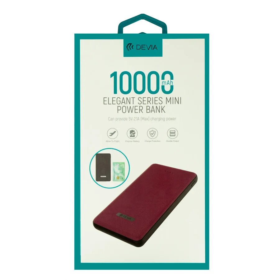 Внешний аккумулятор Devia Elegant Mini Power Bank 10000mAh - Red ...