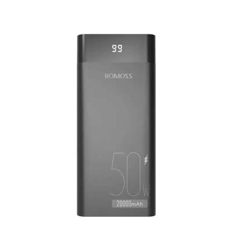 Внешний аккумулятор Romoss PPD20 20000mAh 3A QC PD 2xUSB черный - фото 2