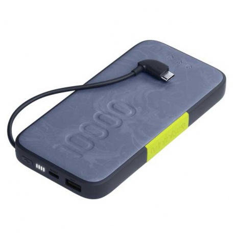 Внешний аккумулятор InfinityLab InstantGo 10000 Built-in USB-C Cable, 30W синий - фото 1