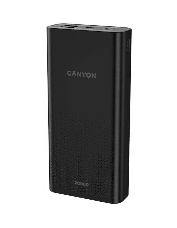 Внешний аккумулятор CANYON PB-2001 Power bank 20000mAh Black внешний аккумулятор power bank canyon pb 106 10000мaч белый [cne cpb1006w]