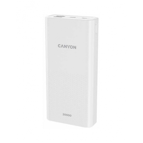 Внешний аккумулятор CANYON  PB-2001 Power bank 20000mAh white - фото 1