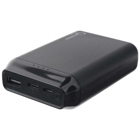 Внешний аккумулятор Gembird GPB-100, 5000мА/ч,  USB, type-c, 2.1A, черный - фото 1