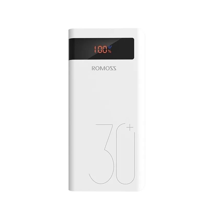 Внешний аккумулятор Romoss Power Bank PHP30 Pro Sense 8P+ 30000mAh, цвет белый - фото 1