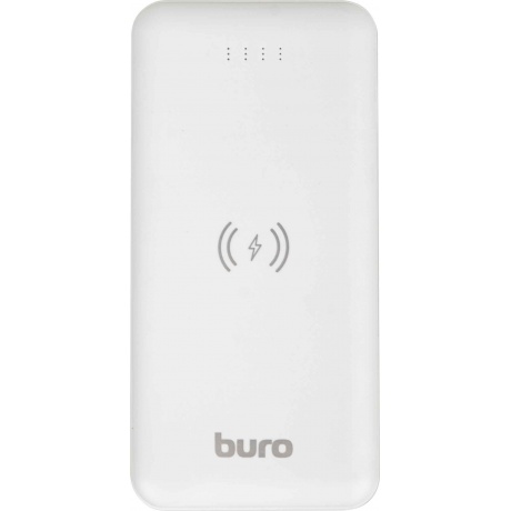 Внешний аккумулятор Buro BPW10E 10000mAh 2A 2xUSB беспроводная зарядка белый (BPW10E10PWT) - фото 1