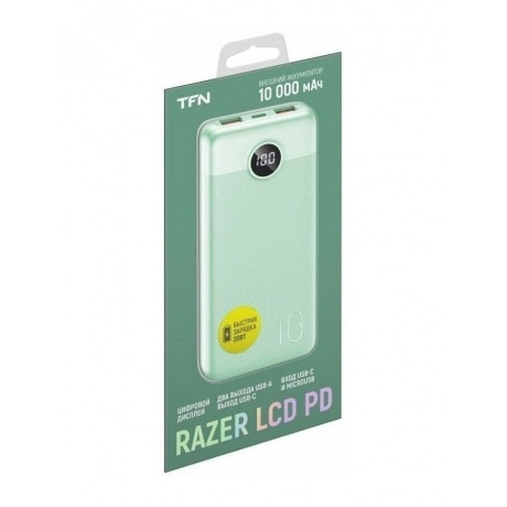 Внешний аккумулятор TFN 10000mAh Razer 10 mint - фото 5