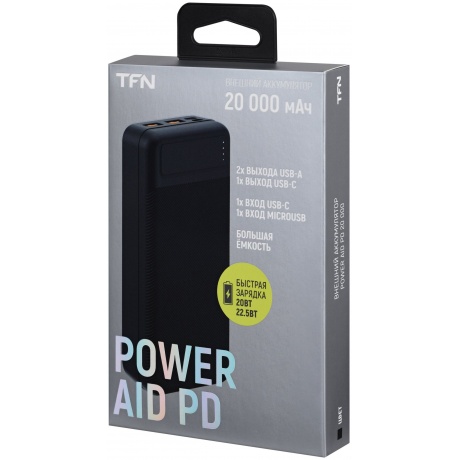 Внешний аккумулятор TFN 20000mAh PowerAid PD 20 black - фото 7