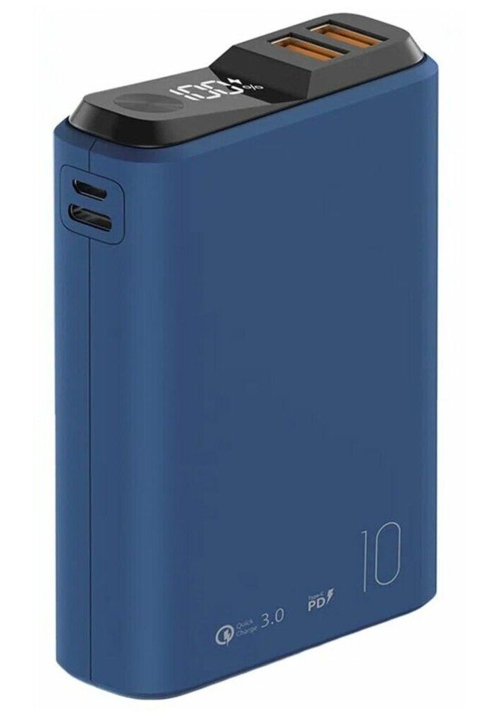 Внешний аккумулятор OLMIO QS-10, 10000mAh, midnight, цвет синий