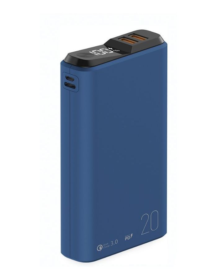 Внешний аккумулятор OLMIO QS-20, 20000mAh, deep-blue, цвет синий
