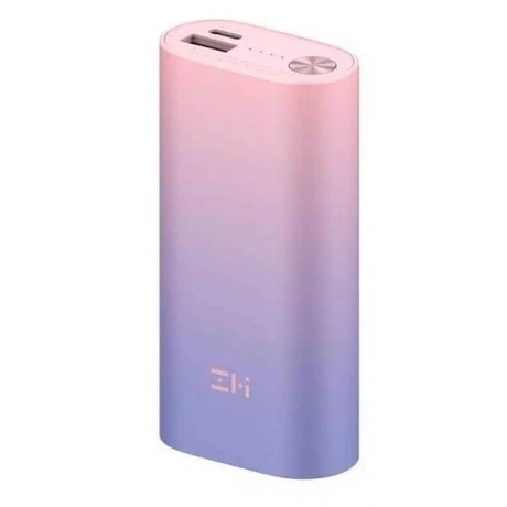 Внешний аккумулятор Xiaomi ZMI 10000mAh Type-C MINI 3A, 30W, QC 3.0, PD 3.0 (QB818 Color) фиолетово-розовый - фото 2