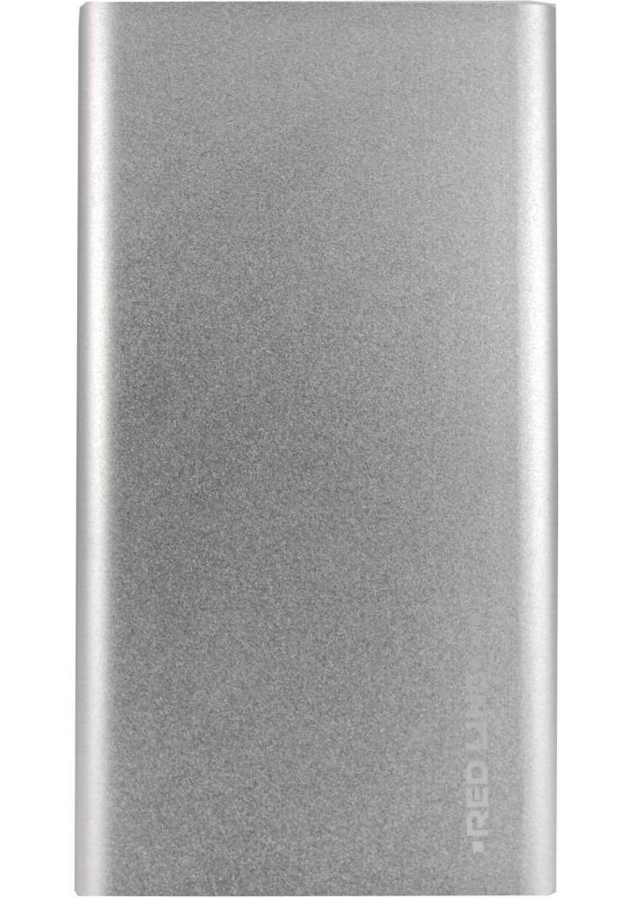 Внешний аккумулятор Red Line J01 (4000 mAh), металл, серебряный (под принты)