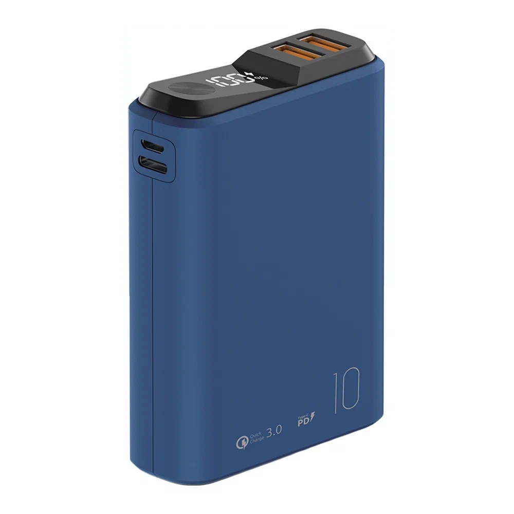 Внешний аккумулятор Olmio QS-10, 10000mAh, deep-blue - фото 1