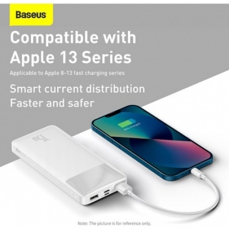 Внешний аккумулятор Baseus Bipow Digital Display White (PPBD050002) - фото 16