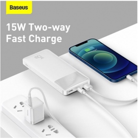 Внешний аккумулятор Baseus Bipow Digital Display White (PPBD050002) - фото 10