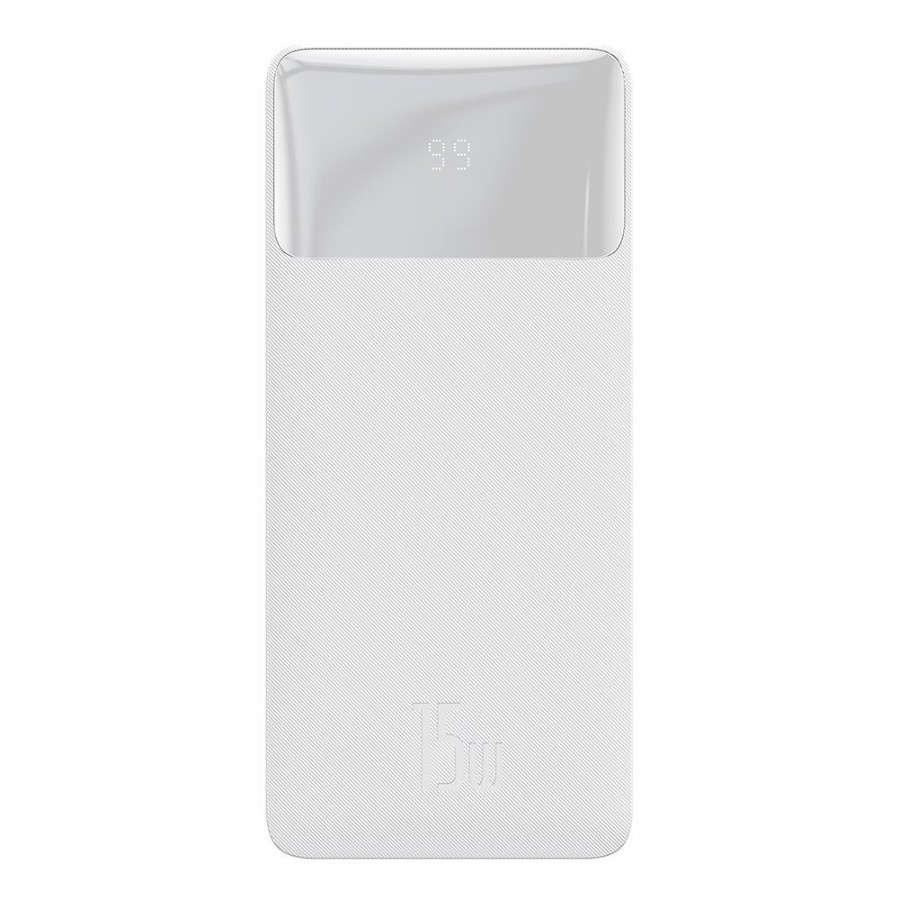 Внешний аккумулятор Baseus Bipow Digital Display White (PPBD050102) 50 шт порт зарядного устройства для samsung j4 плюс j415f 2018 j400 j6 j6plus j727 j7plus j8 j810 j805 7 pin micro usb разъем для зарядки
