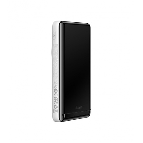 Внешний аккумулятор Baseus Magnetic Bracket Wireless Fast Charge White (PPCX000202) - фото 4