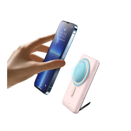 Внешний аккумулятор Baseus Magnetic Overseas Edition Pink (PPCX000204) - фото 11