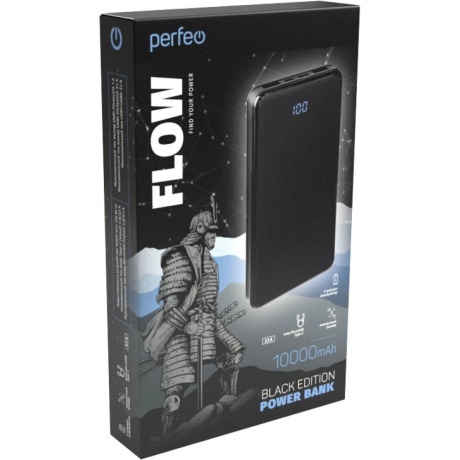 Внешний Аккумулятор Perfeo Flow 10000 mAh black - фото 5