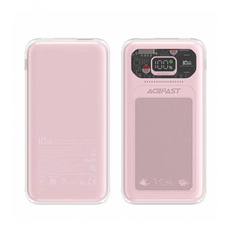 Внешний аккумулятор ACEFAST M1-10000 Sparkling series нежно-розовый - фото 8