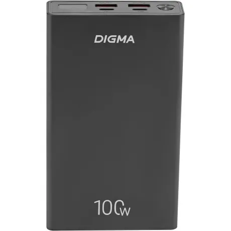 Внешний аккумулятор Digma DGPD100WA,  20000мAч,  черный (dgpd20a...