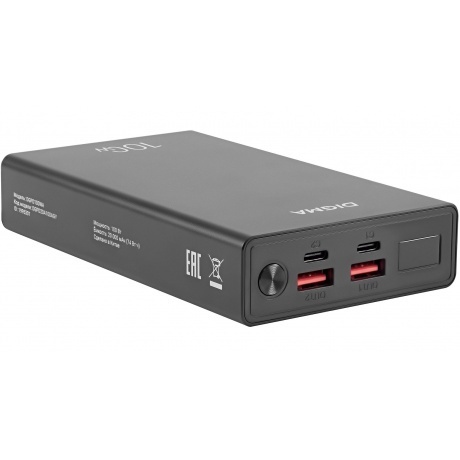 Внешний аккумулятор Digma DGPD100WA,  20000мAч,  черный (dgpd20a100abk) - фото 6