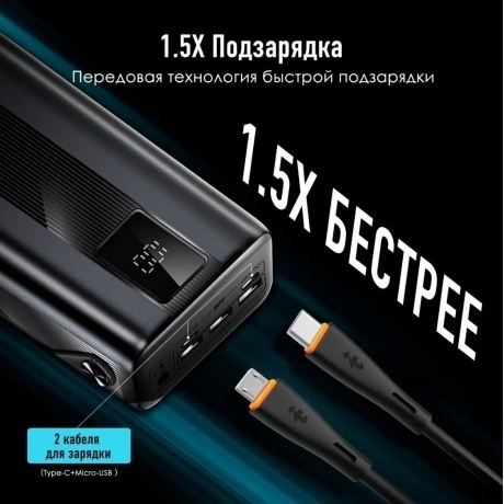 Внешний аккумулятор ITEL Maxpower 450PF,  45000мAч,  черный - фото 17