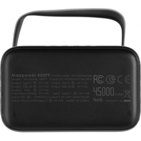 Внешний аккумулятор ITEL Maxpower 450PF,  45000мAч,  черный - фото 6