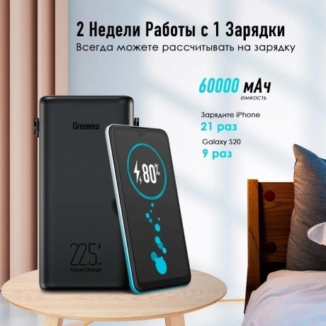 Внешний аккумулятор ITEL Maxpower 600PF,  60000мAч,  черный - фото 14