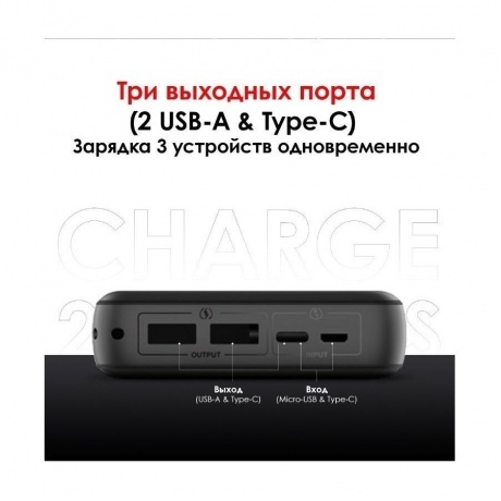 Внешний аккумулятор ITEL Star 200F,  20000мAч,  черный - фото 12