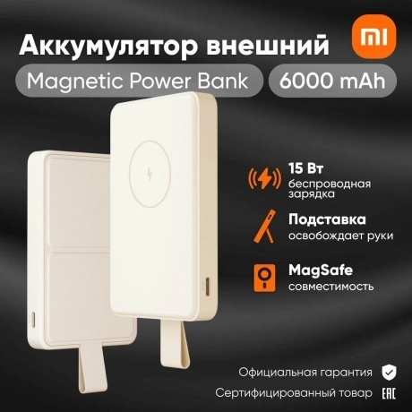 Внешний аккумулятор Xiaomi Magnetic Power Bank 6000mAh BHR9074GL - фото 13