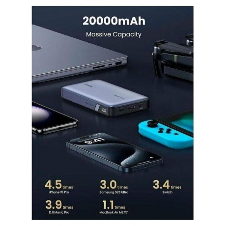 Портативное зарядное устройство Ugreen PB720 Grey (25188) 20000mAh - фото 9