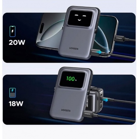 Портативное зарядное устройство Ugreen PB571 Gray (35605B) - фото 3