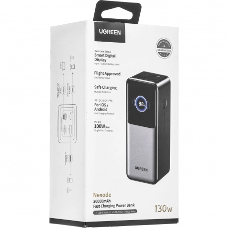 Портативное зарядное устройство Ugreen PB721 Space Gray (35524B) - фото 8