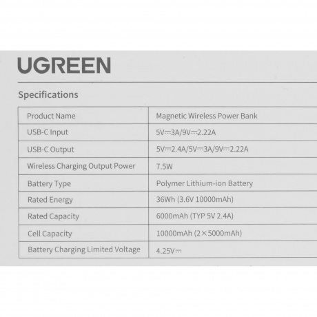 Портативное зарядное устройство Ugreen PB572 Purple (45328) - фото 10