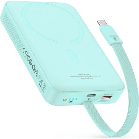 

Портативное зарядное устройство Baseus Magnetic Mini Peppermint Blue (P1002210B333-00)