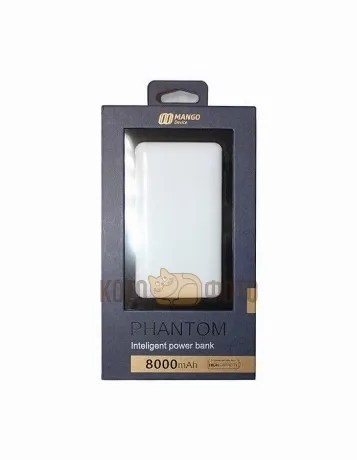 Внешний аккумулятор Mango MP-8000WT (8000mAh DC5V-2A) Pure white