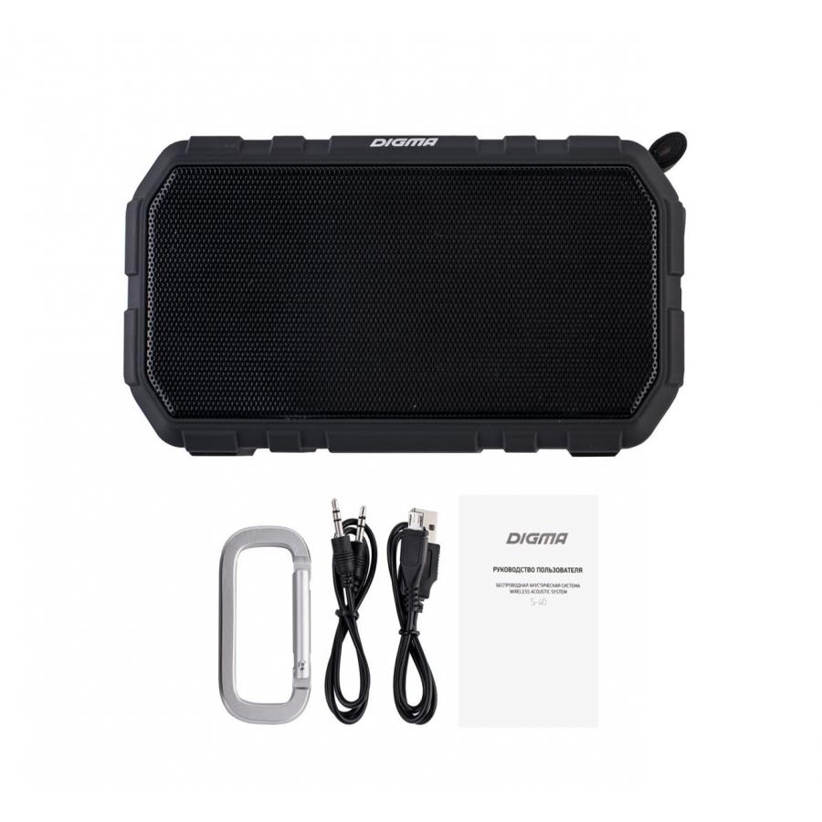 Портативная акустика Digma S-40 (черный) - фото 8