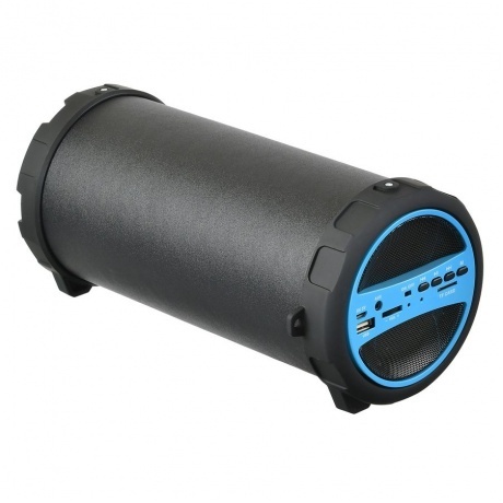 Портативная акустика Hyundai H-PAC220 черный/голубой - фото 2